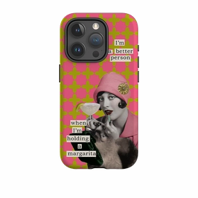 iPhone Tough Case - I'm A Better Person By Clare Jordan Elegant Build Texture