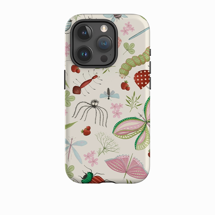 iPhone Tough Case - Insects Pattern By Maja Lindberg Ultra Thin