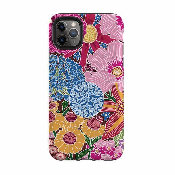 Soft Touch iPhone Tough Case - Jigsaw Floral 2 By Kate Heiss