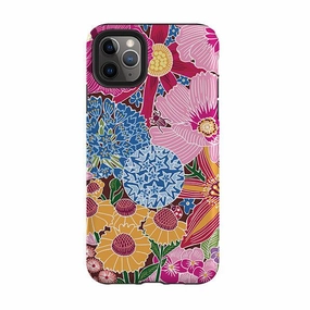 Soft Touch iPhone Tough Case - Jigsaw Floral 2 By Kate Heiss