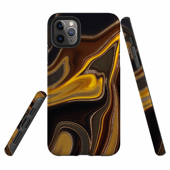 Matte Texture Premium Surface iPhone Tough Case - Lava II (case does not glitter)