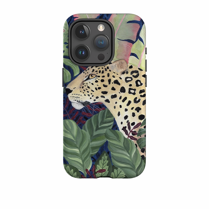 iPhone Tough Case - Leopard In Leaves By Bex Parkin Smooth Look Premium Touch