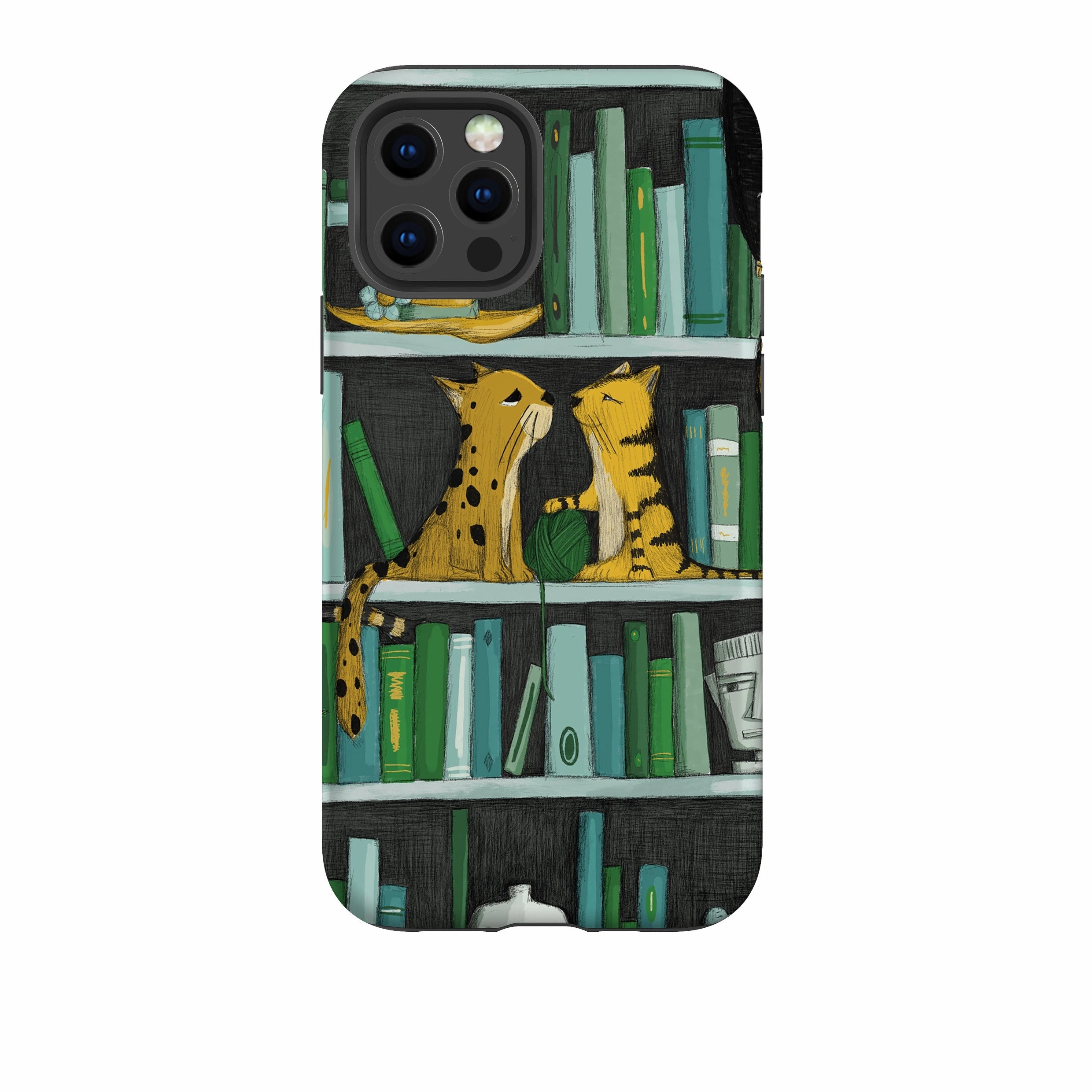 Durable Shell Flexible Protection iPhone Tough Case - Library Friends By Maja Lindberg