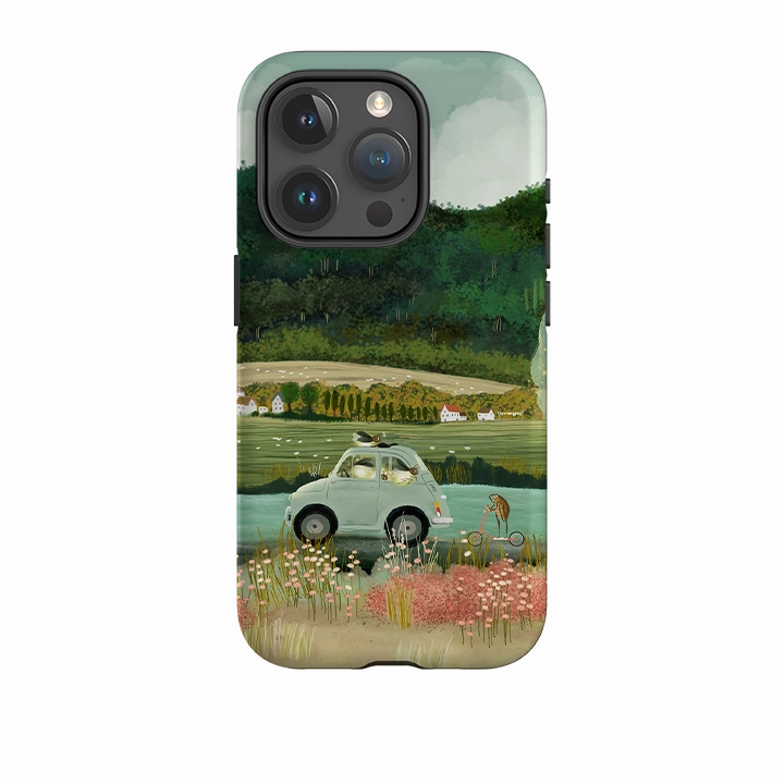 Protective Texture Finish Casual Look iPhone Tough Case - Lightening Bugs By Katherine Quinn