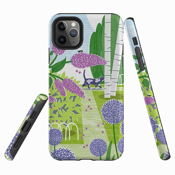 iPhone Tough Case - Lilac And Alliums By Liane Payne Smooth Outline