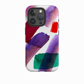 iPhone Tough Case - Lilac Brushes By Kitty Joseph Compact Shape Unique Pattern