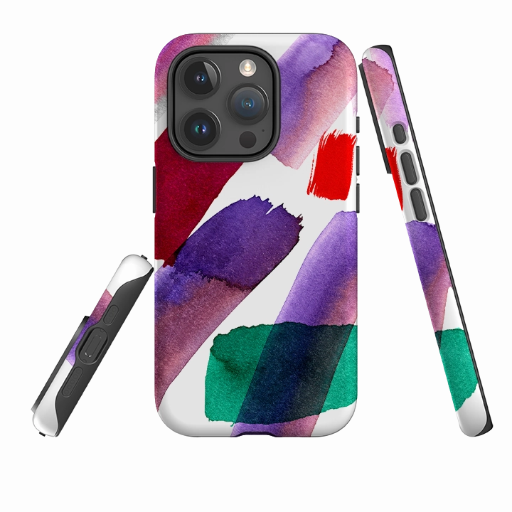 Heat dissipation iPhone Tough Case - Lilac Brushes By Kitty Joseph