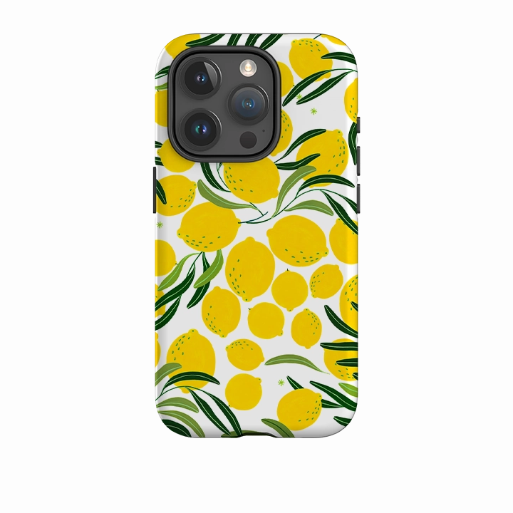 Comfort Padding Trendy Pattern iPhone Tough Case - Limoncello Pattern By Madalina Andronic