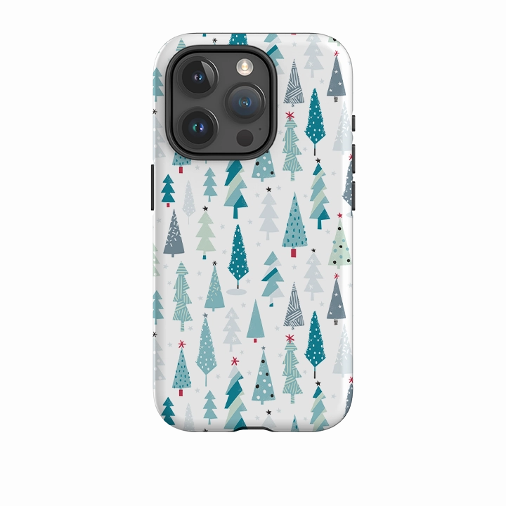 iPhone Tough Case - Little Xmas Trees By Ali Brookes Comfort Accessory