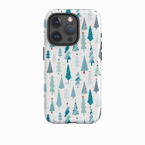 iPhone Tough Case - Little Xmas Trees By Ali Brookes Flexible Comfort
