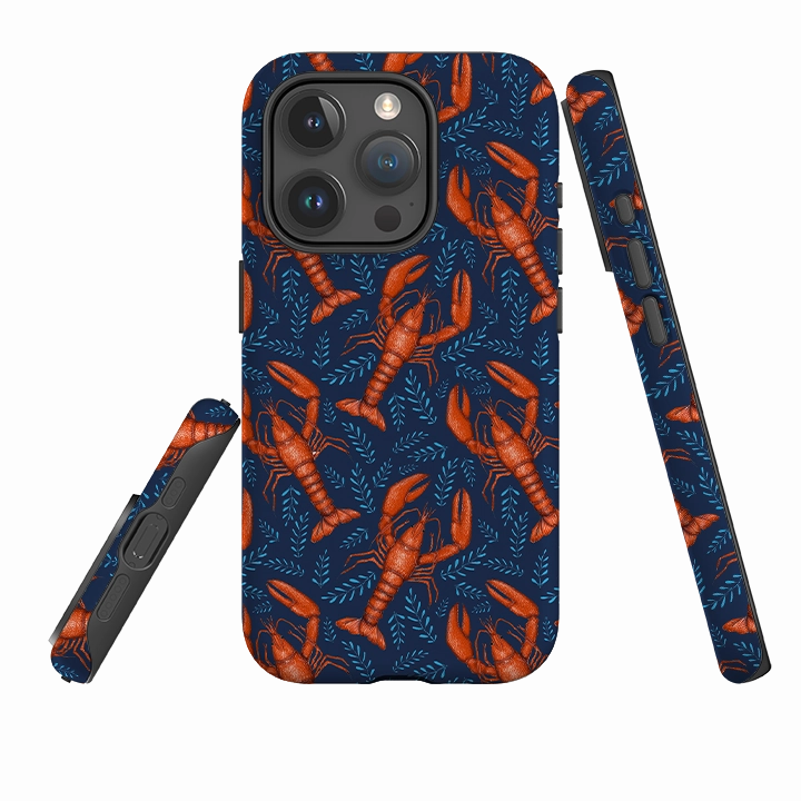 iPhone Tough Case - Lobster II By Catherine Rowe Shock absorption