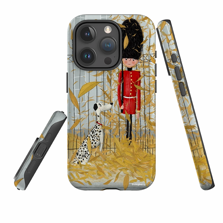 iPhone Tough Case - London In Leaves By Maja Lindberg Polished Texture Design