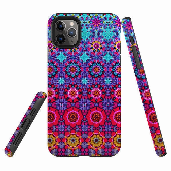 Gloss Texture iPhone Tough Case - Long Beach Blues