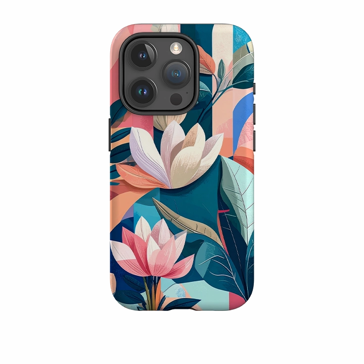 Office Accessory Compact Look iPhone Tough Case - Long Floral