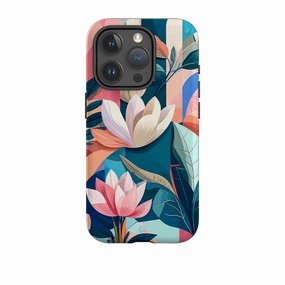 Luxury Finish Durable Material iPhone Tough Case - Long Floral