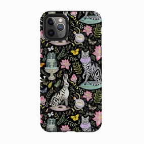 High-End Detail Flexible Edge iPhone Tough Case - Lotus Garden By Catherine Rowe