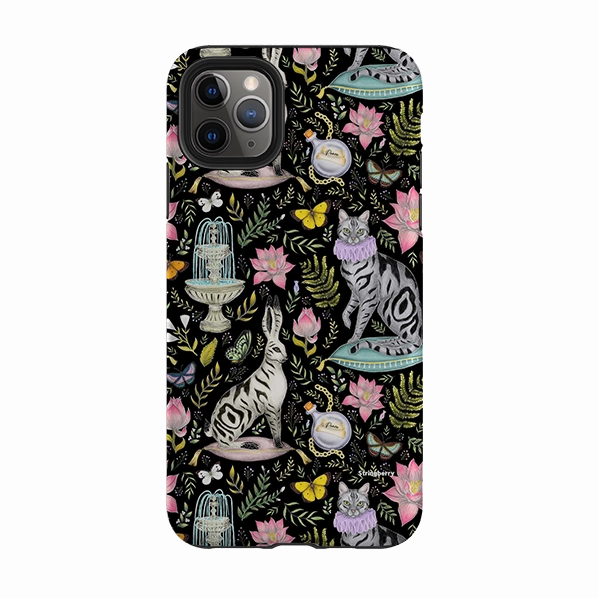 High-End Detail Flexible Edge iPhone Tough Case - Lotus Garden By Catherine Rowe