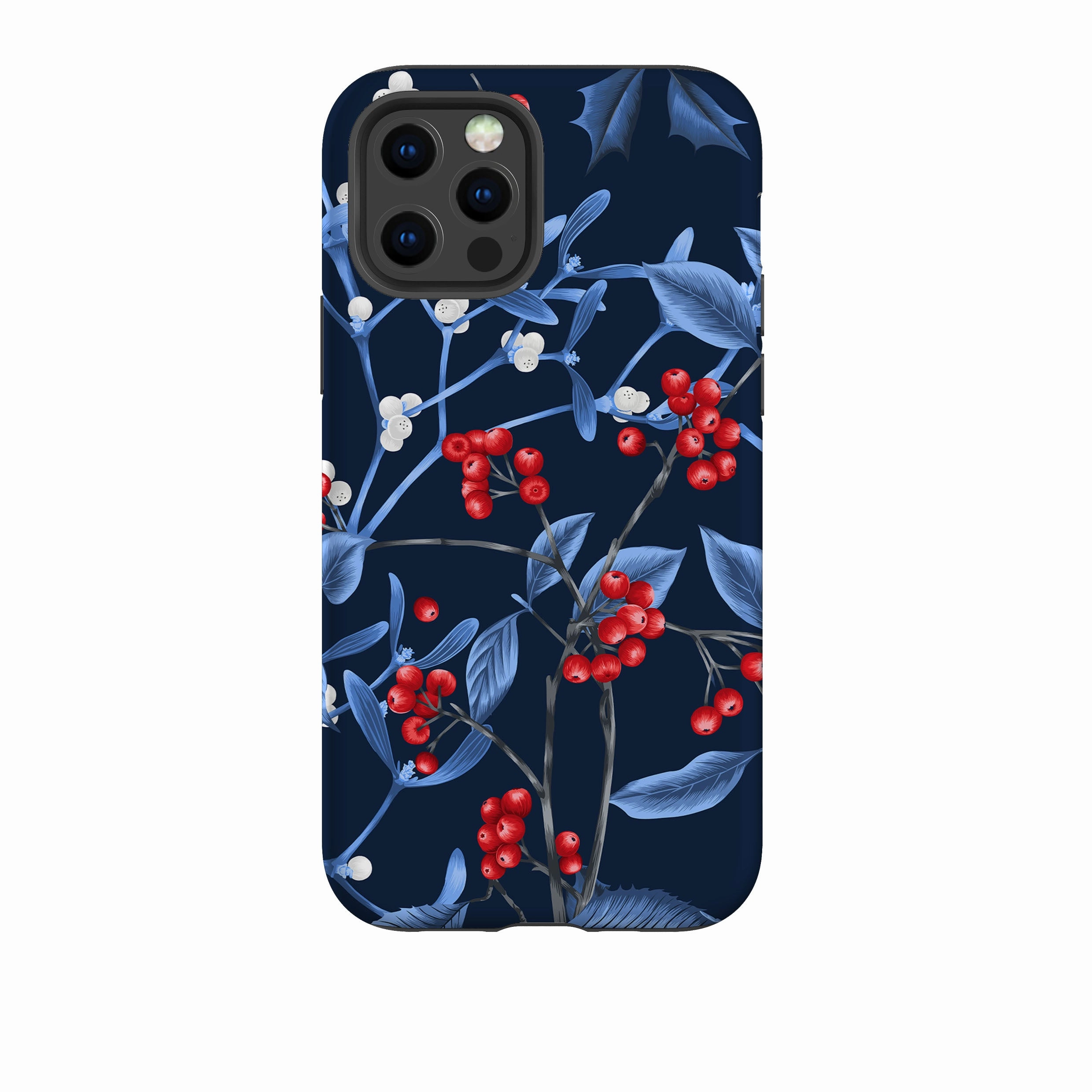 iPhone Tough Case - Magical Xmas Blue Travel Accessory Protective Corner