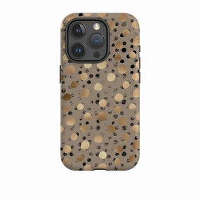 Clear View iPhone Tough Case - Marble Dots (case does not glitter)
