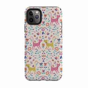 Tough Exterior Comfort Use iPhone Tough Case - Meow By Ali Brookes