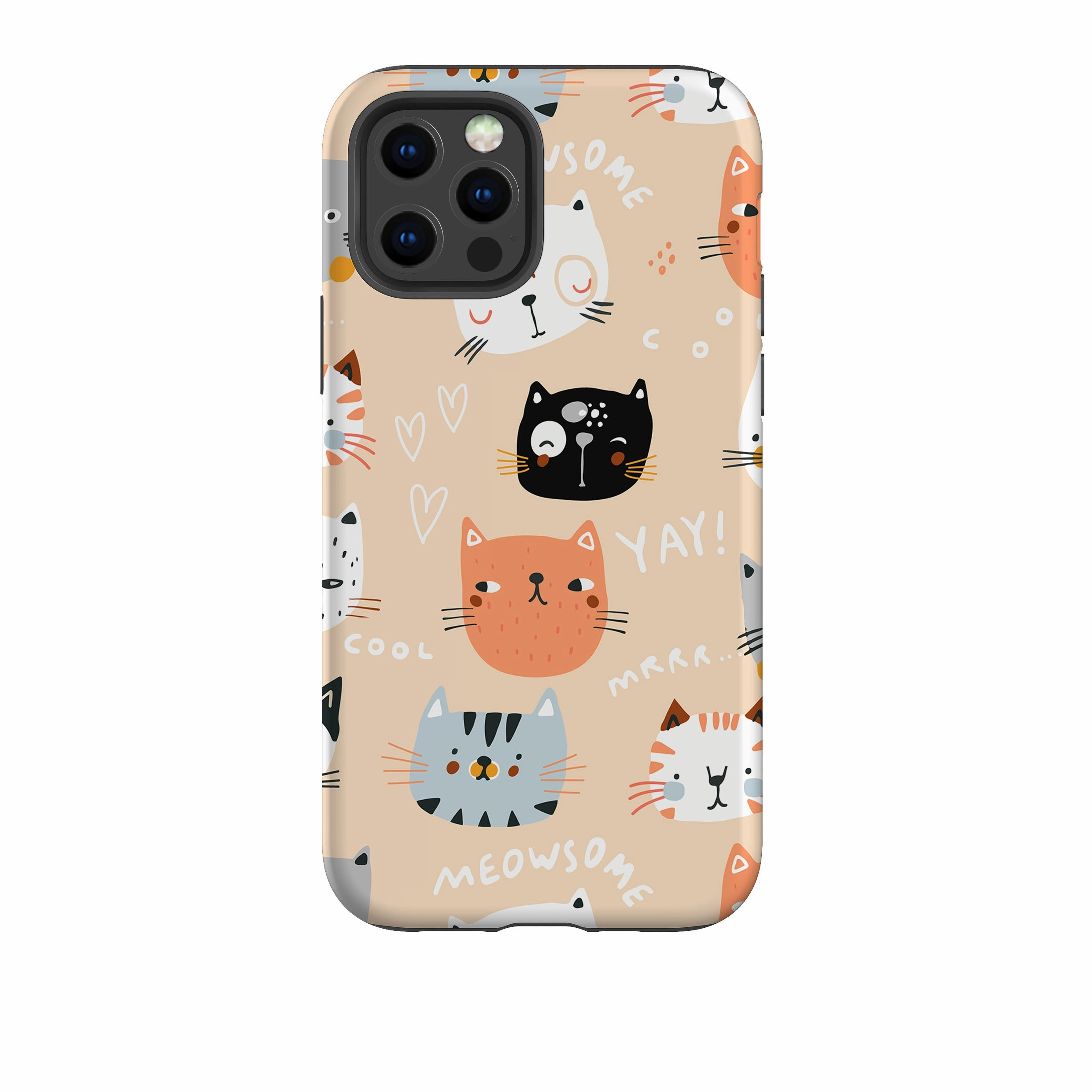 Flexible structure iPhone Tough Case - Meowsome