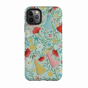 iPhone Tough Case - Midsummer Dance Blue By Maja Lindberg Premium Edge Design