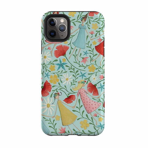 iPhone Tough Case - Midsummer Dance Blue By Maja Lindberg Premium Edge Design
