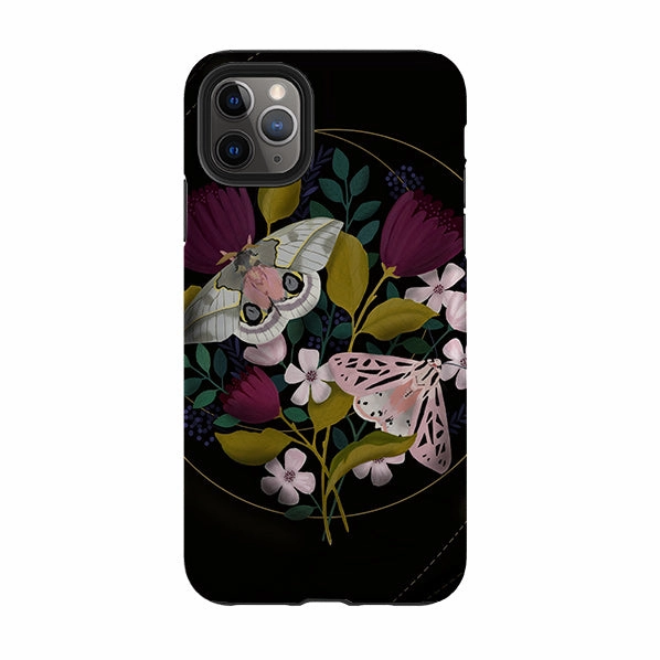 iPhone Tough Case - Moon Moths By Bex Parkin Elegant Finish