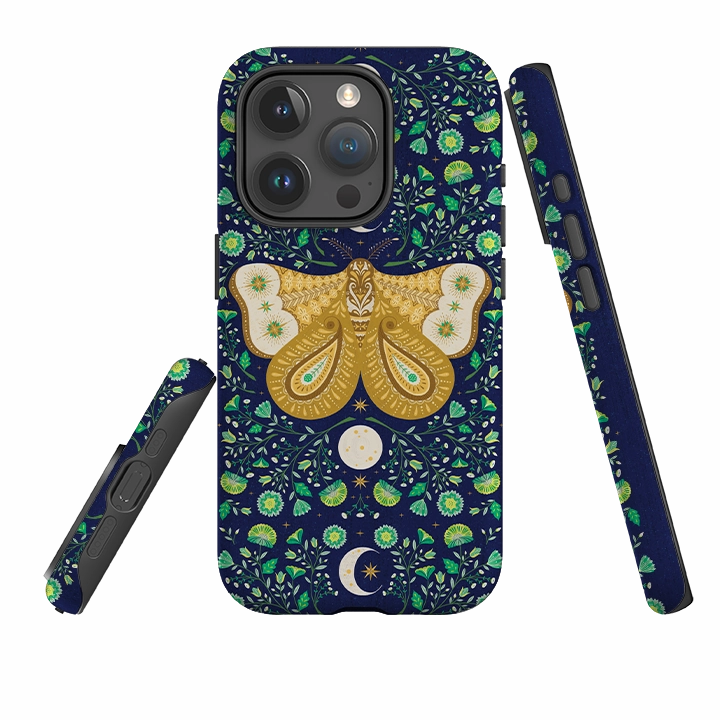 Elegant Touch Everyday Protection iPhone Tough Case - Moth By Jenny Zemanek