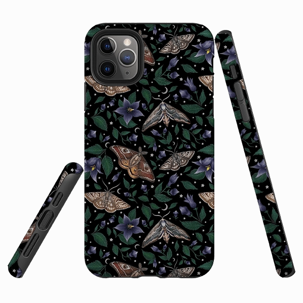 iPhone Tough Case - Moths By Catherine Rowe Protective Texture Layer Premium Texture Layer