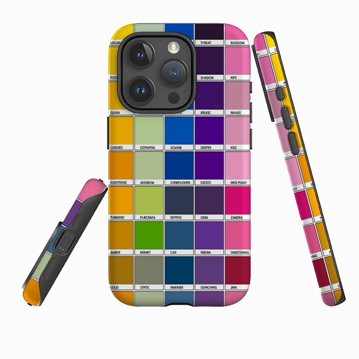 iPhone Tough Case - Multi Chromology By Kitty Joseph Comfort Fit Edge Minimal Detail Texture