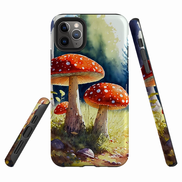 iPhone Tough Case - Mushroom Colour III Light Frame Soft Silicone