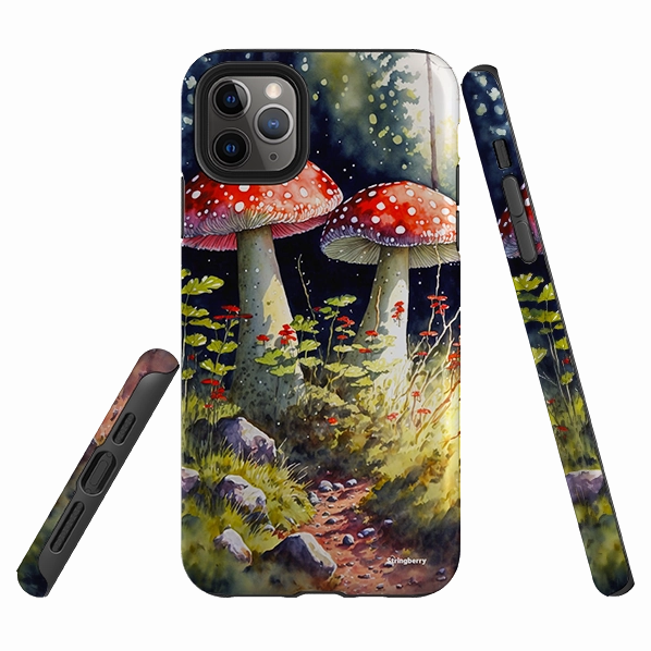 Rugged Detail Layer Matte Protection iPhone Tough Case - Mushroom Colour V