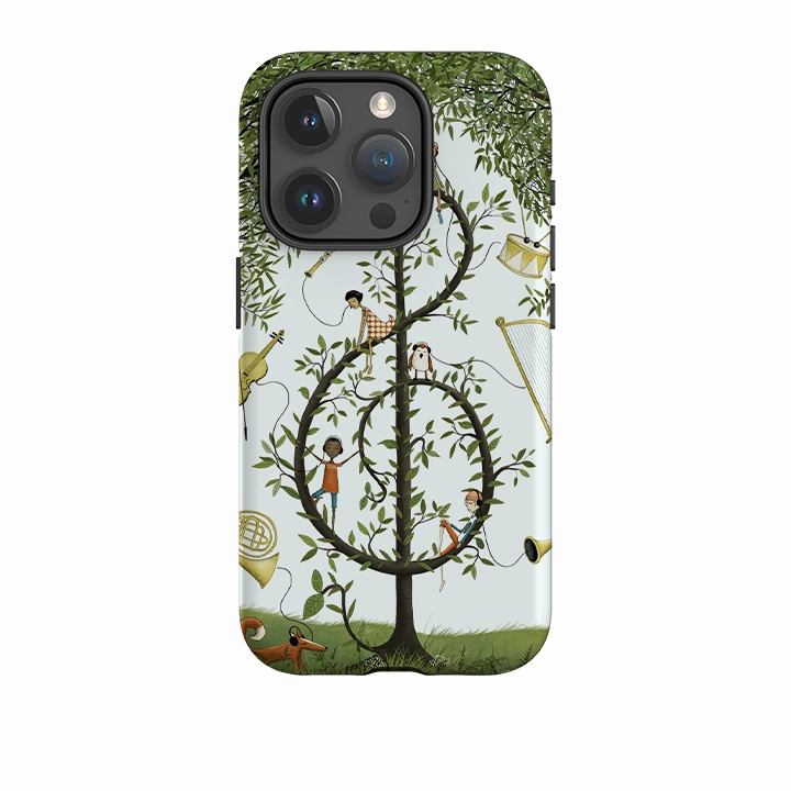 iPhone Tough Case - Music Tree By Maja Lindberg Stylish frame Color Gradient