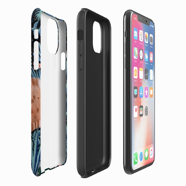 iPhone Tough Case - Night Cats By Mary Stubberfield Slim Protection Minimal Shield Texture