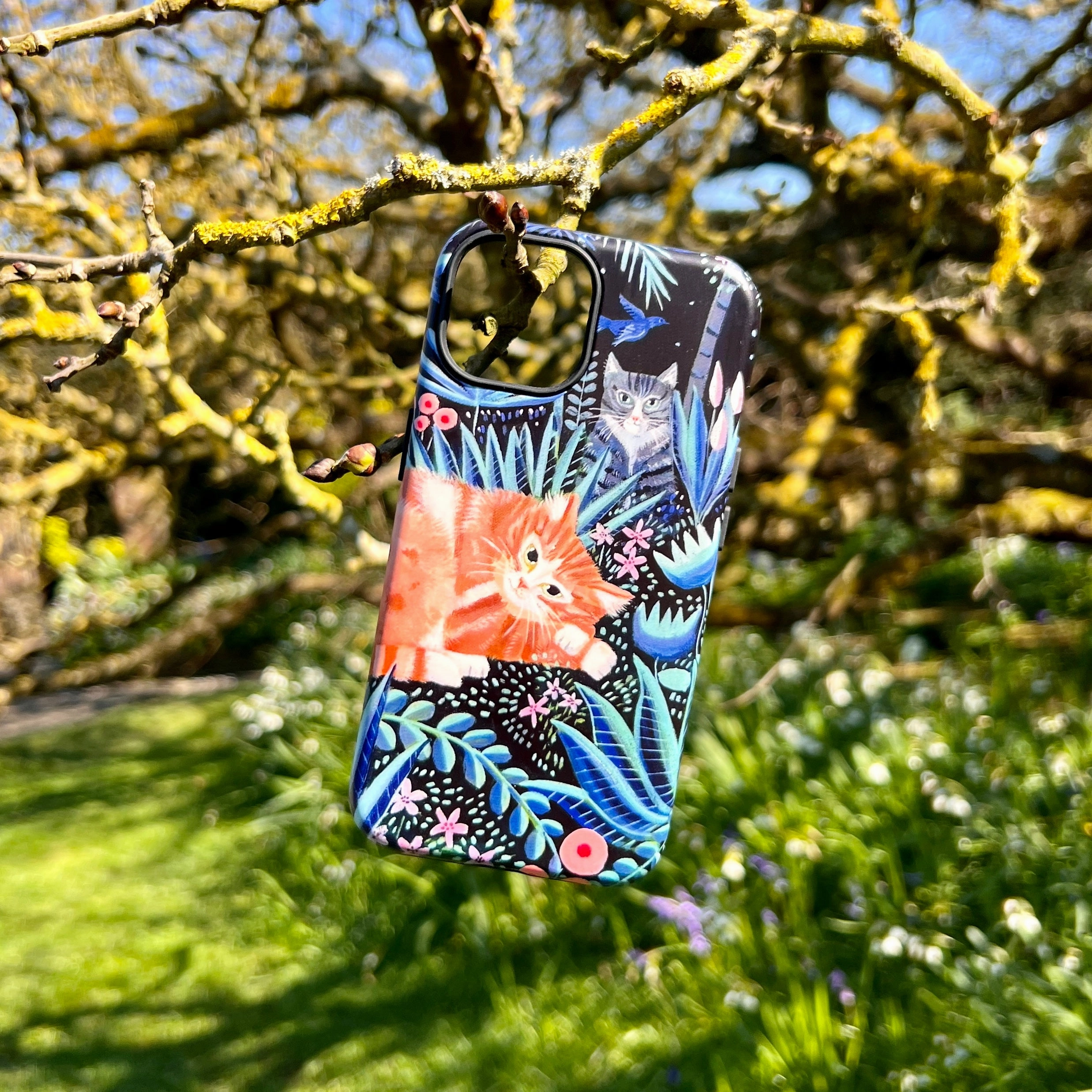 Light Edge iPhone Tough Case - Night Cats By Mary Stubberfield