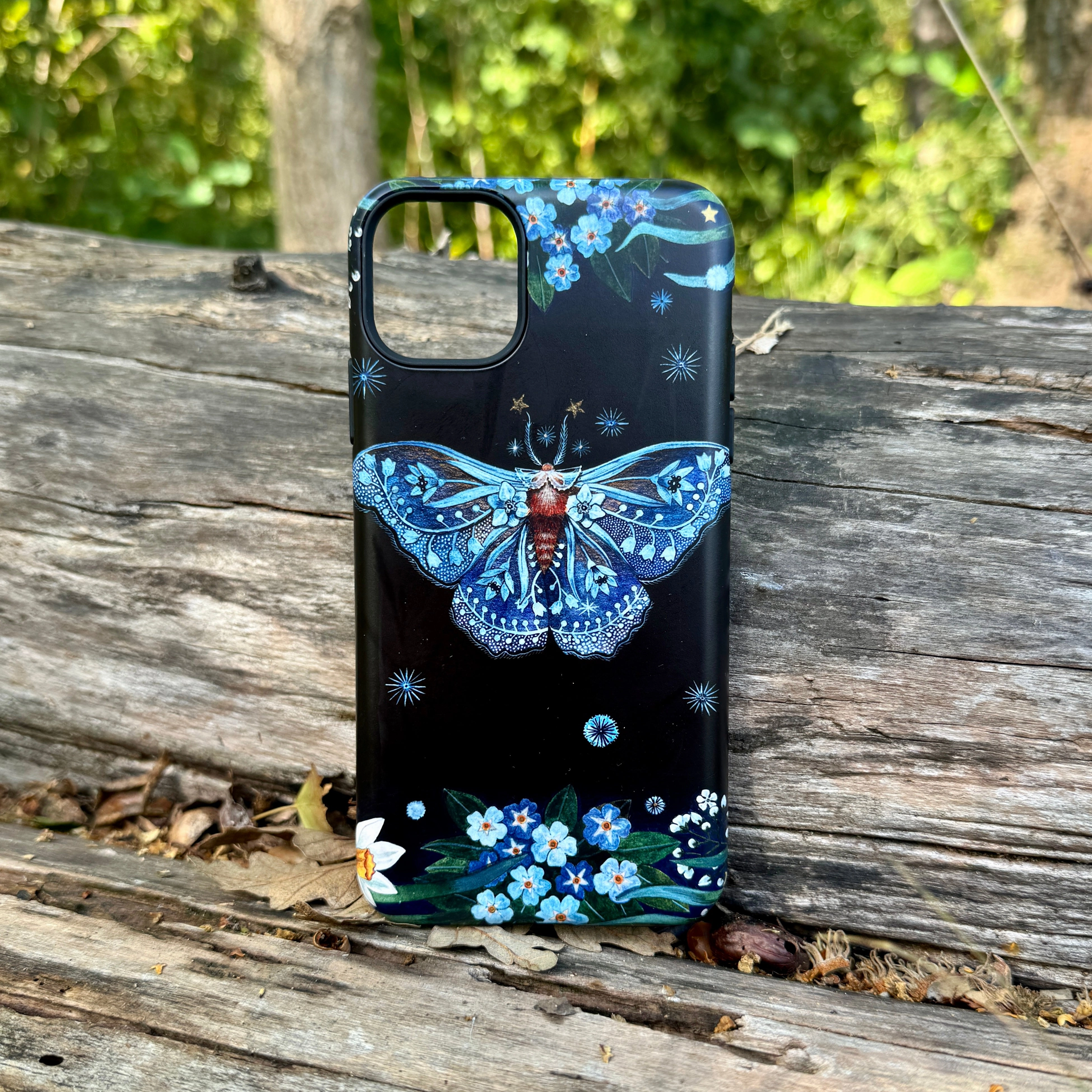 slim fit Sport Inspired iPhone Tough Case - Night Moth By Maria Matos