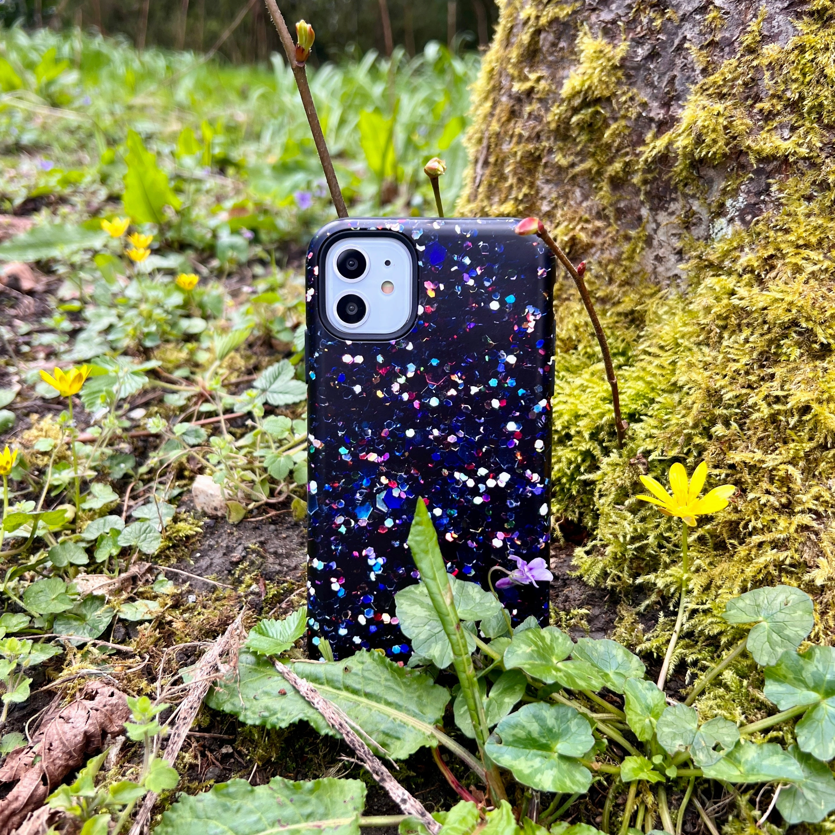 iPhone Tough Case - Night Sky By Kitty Joseph (case does not glitter) Customizable Option