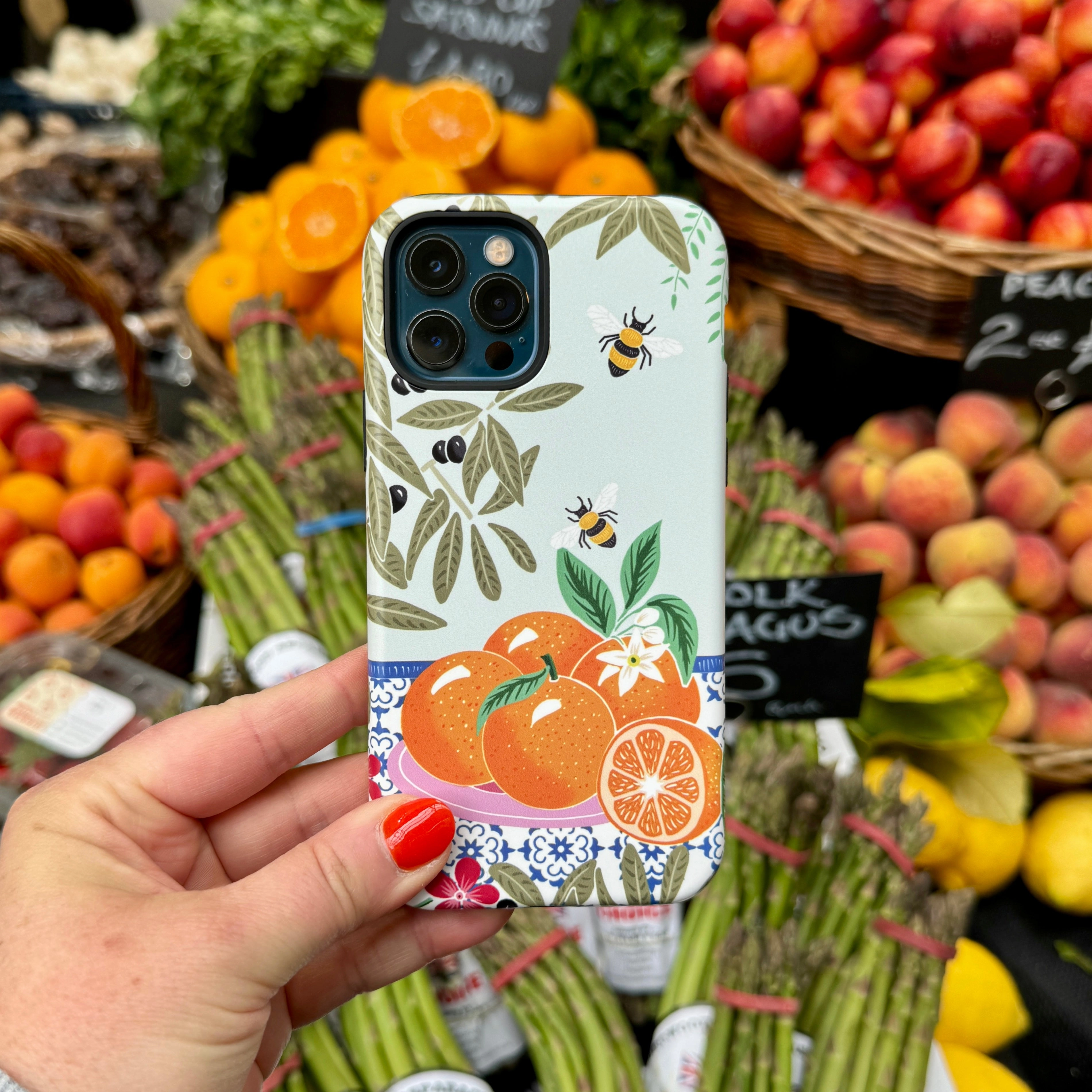iPhone Tough Case - Oranges By Kate Heiss Durable Texture Lightweight Build Quality