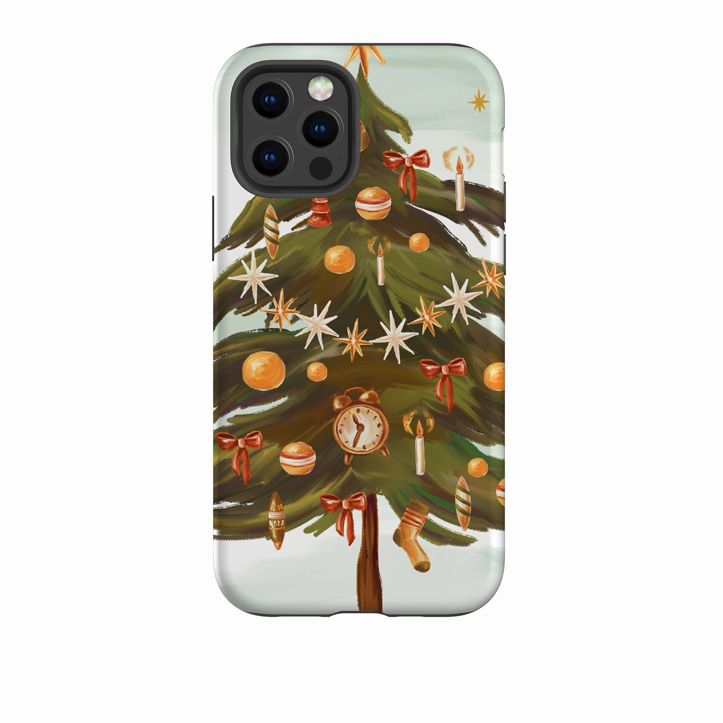 iPhone Tough Case - Outdoor Xmas Tree Durable Pattern Texture Stylish Edge