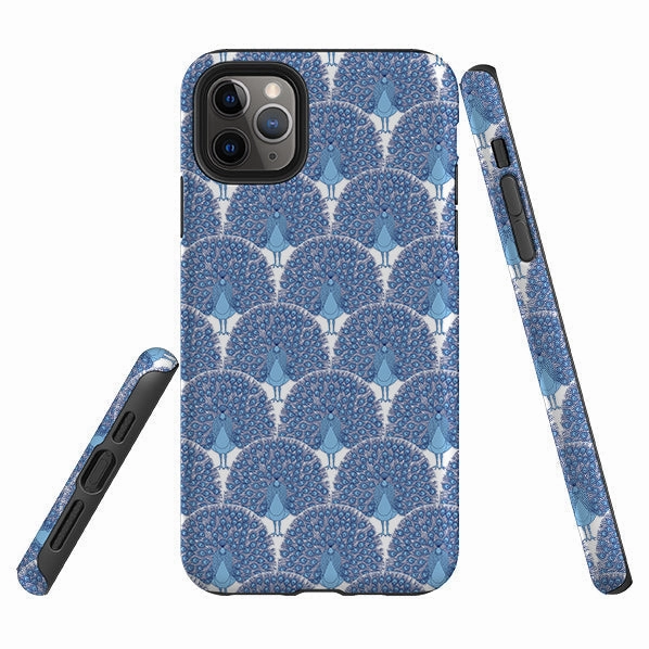 Matte Surface Design Matte Protection iPhone Tough Case - Peacock Blue By Natalie Pedetti Prack