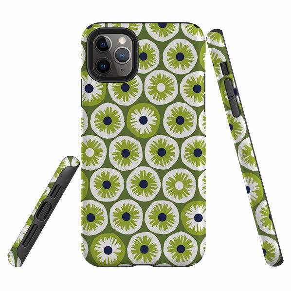 Shock Cushion iPhone Tough Case - Penny Flowers Green By Ali Brookes