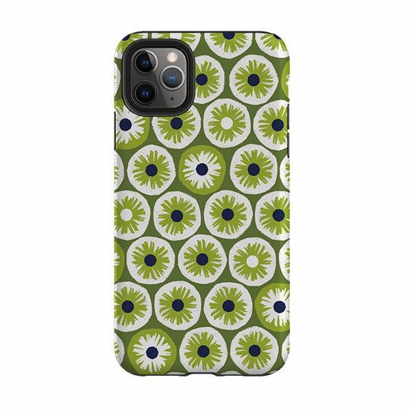 iPhone Tough Case - Penny Flowers Green By Ali Brookes Anti Scratch Layer Tough Frame