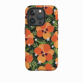 iPhone Tough Case - Pensees II By Ali Brookes Printed Graphic Color Pattern