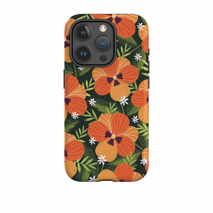 iPhone Tough Case - Pensees II By Ali Brookes Printed Graphic Color Pattern