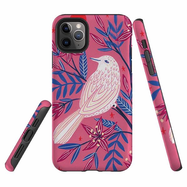 Chic Accessory iPhone Tough Case - Pink Bird By Lee Foster Wilson