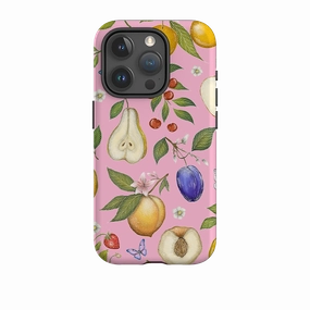 iPhone Tough Case - Pink Fruits By Catherine Rowe Modern Aesthetic Stylish Form
