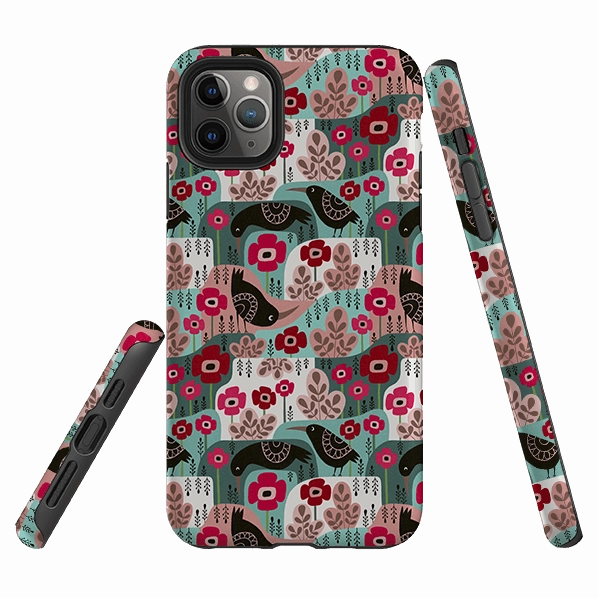 iPhone Tough Case - Poppies And Crow By Suzy Taylor Minimal Feature Precision Cutouts
