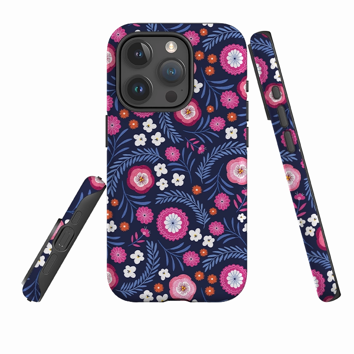 Modern Design Texture iPhone Tough Case - Posy Garden I By Ali Brookes