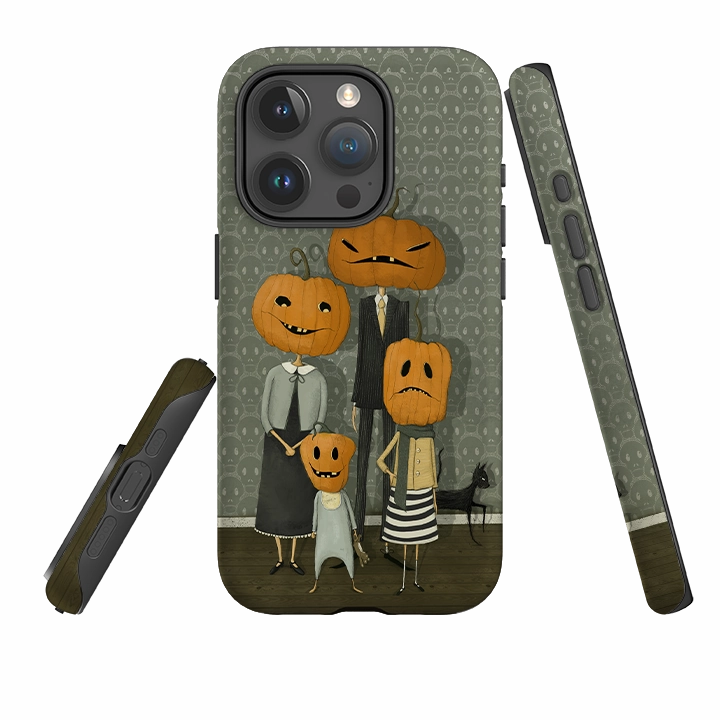 Slim Profile iPhone Tough Case - Pumpkin Family By Maja Lindberg